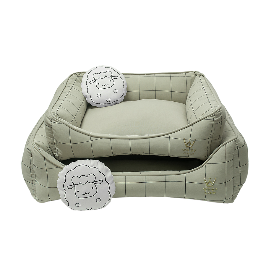 Jogo de Retangular Grid Sarja/Linho - Sheep Grid