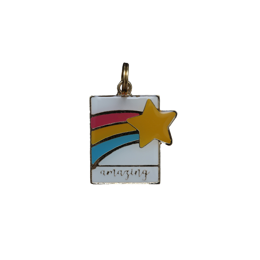 Pingente Esmaltado Estrela Cadente Amazing