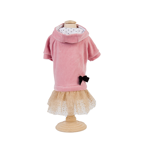 Vestido Saia Plush/Tule c/ Capuz